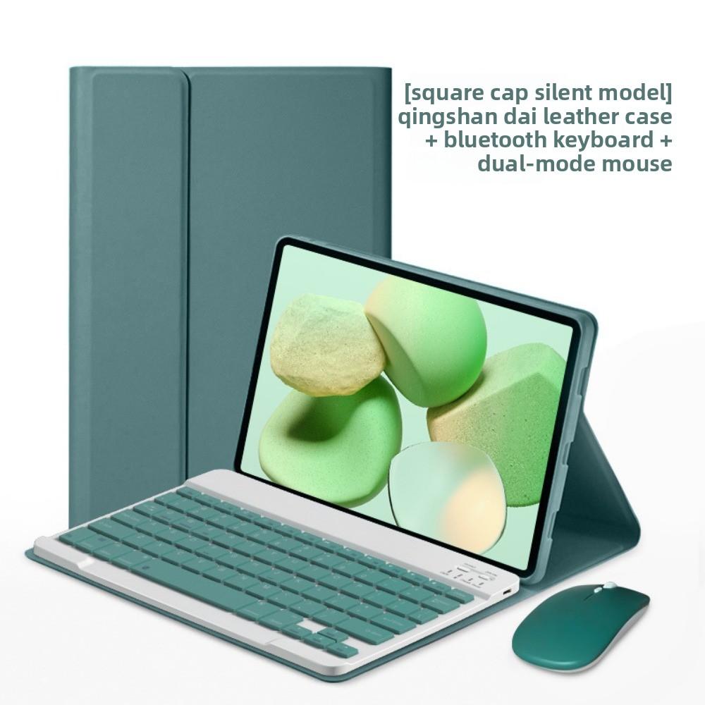 Leather Keyboard Case for iPad Air 6 10.2 Inch with Pencil Slot Magnetic Detachable Bluetooth Keyboard Protective Cover