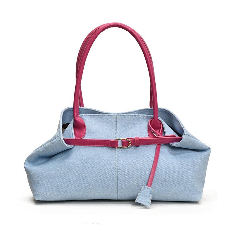 Denim Bag Women's New Casual Versatile Fashion Popular Shoulder Bag Large Capacity Commuter Tote Bag