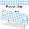 137x274cm Thick Plastic Tablecloth Waterproof Disposable PP Rectangular Restaurant Party Wedding Decoration Checkered Tablecloth