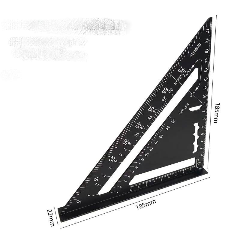 Alloy Metal Triangle Ruler Protractor for Woodworking and Carpentry 7 Inch Metric Rafter Square Carpenter Measuring Layout Tool