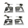 Stainless BBQ Grill Shelf Dog-Shaped Accessory for Outdoor Cooking