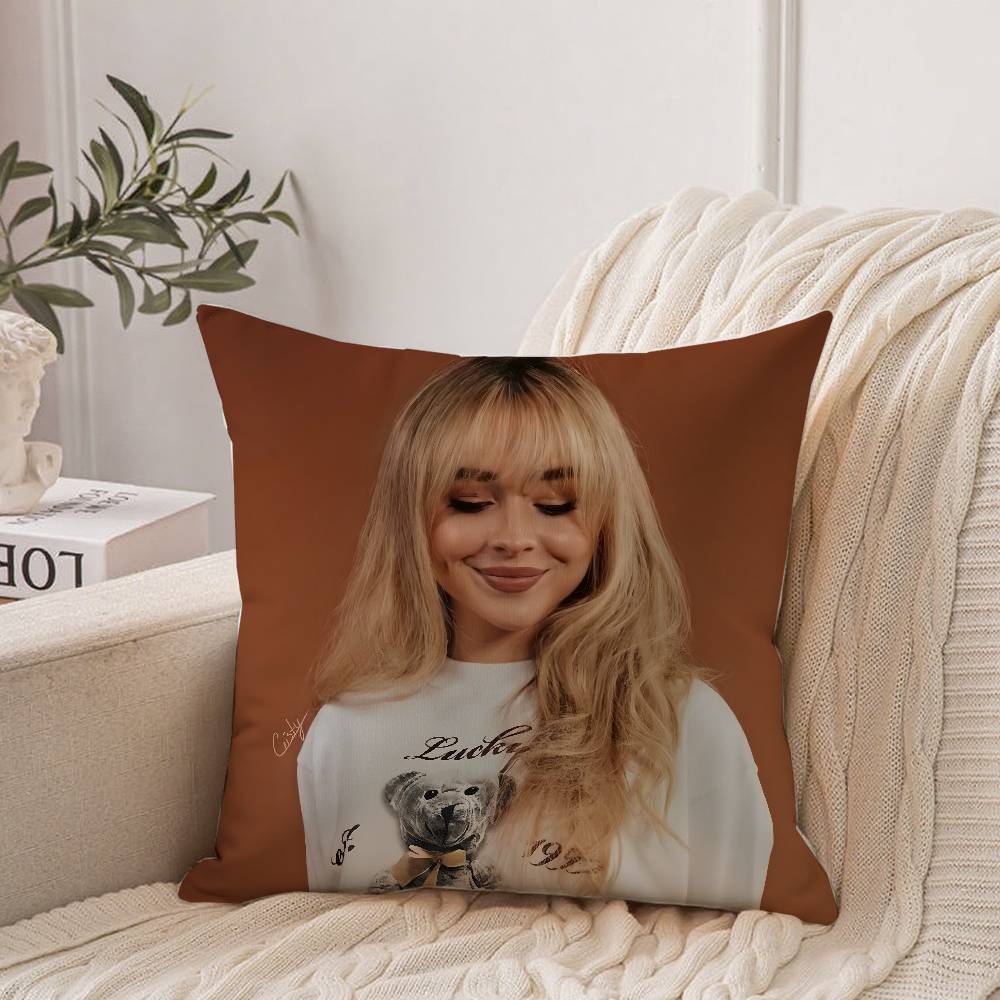 

ГАРЯЧИЙ-Співачка S-Сабріна КарпентерS Наволочка Домашній Декор Плед Для Дивана Ліжка Автомобіля Декор Кімнати Ідея Для Подарунка 24x24Inch