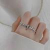 Retro Kreativer Noten Fünflinien Notenblatt Öffnungsring Für Männer Und Frauen Modisch Und Cool Silberfarben Täglicher Schmuck Geschenk
