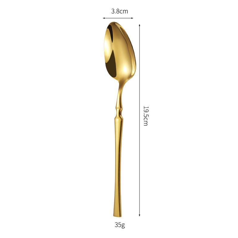 Western Knives and Forks Tableware Small Waist Steak Knives and Forks Set Stainless Steel Household Premium Food Spoon Dessert Spoon and Fork