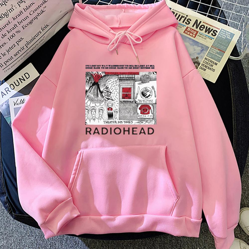 Radiohead Hoodie Mens Classic Long Sleeve Sweatshirts Graphic Tops Printed Clothes Fashion Unisex Sweatshirt