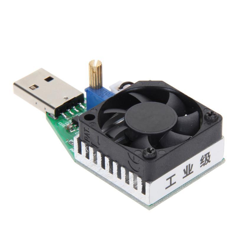 15W 3.7-13V Electronic Load Resistor USB Discharge Battery Tester with Fan