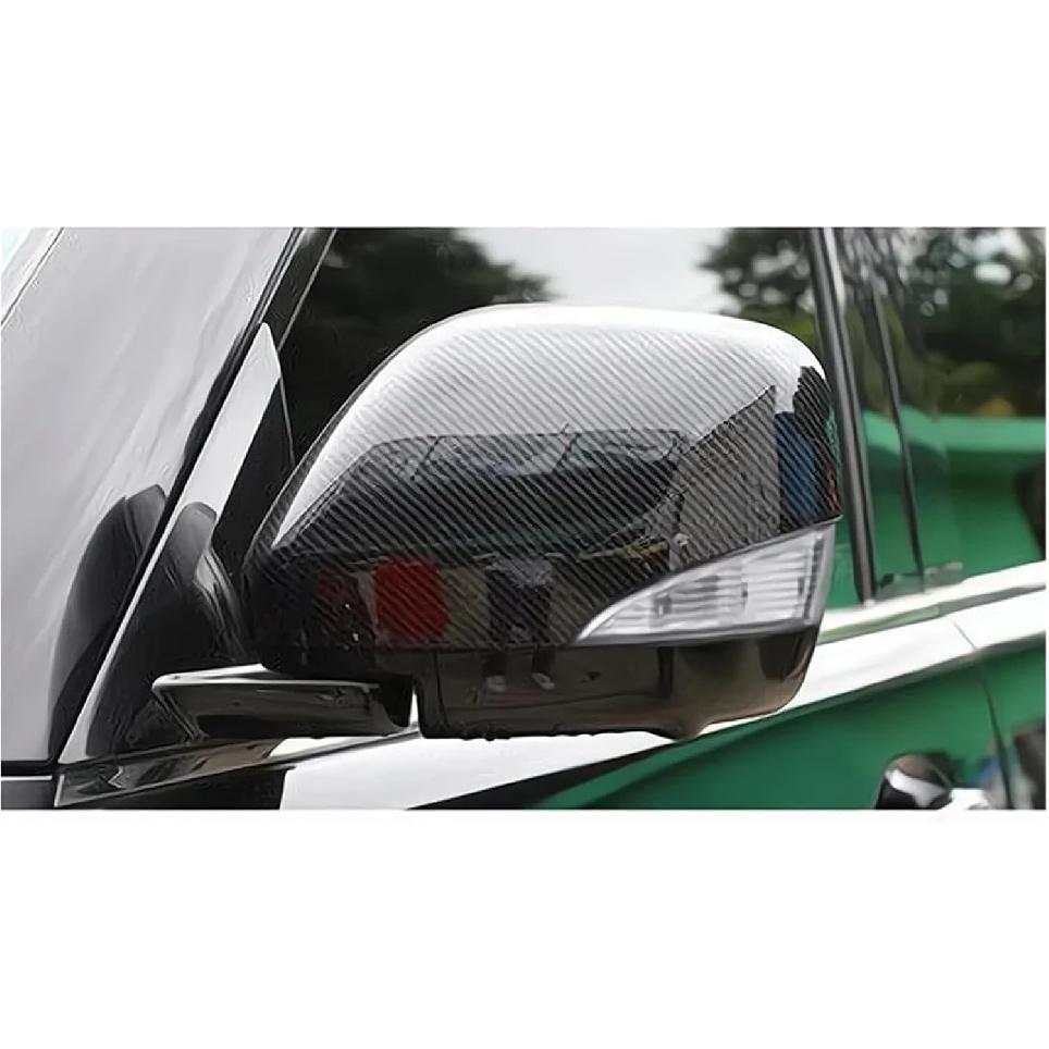 1 Pair Exterior Rear View Side Mirror Cover Cap ABS Carbon Fiber Style Compatible For Nissan Armada 2017 2018 2019 2020 2021 2022 2023