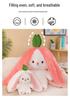Strawberry Carrot Bunny Plush Toy: Cute Transforming Doll & Cushion Birthday Gift