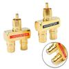 2 stücke Für RCA Audio Y Splitter Stecker Adapter 1 Stecker auf 2 Buchse Vergoldet