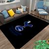 "Tottenham Hotspur Logo Printed Carpet Black Soft Floor Mat" Suitable for use as an anti-slip for living room bedroom sofas