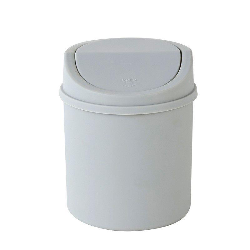 Mini Desktop Trash Can with Lid Household Living Room Plastic Small Trash Can