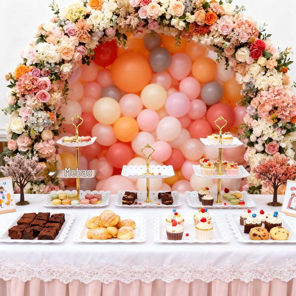 European Three-Tier Dessert Stand: Elegant Fruit Plate and Cake Display for Afternoon Tea