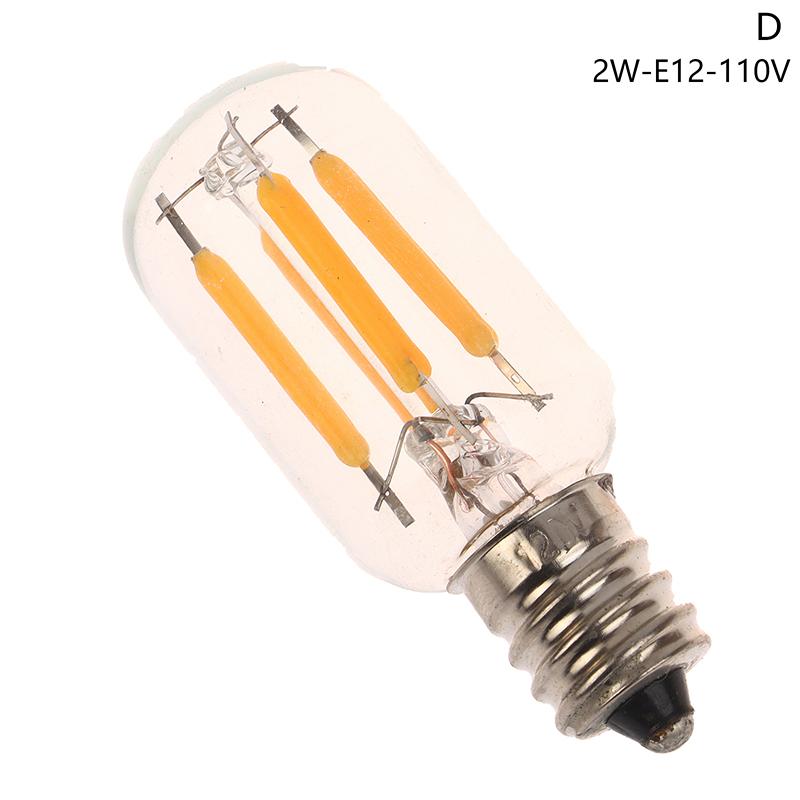 

1 шт. винтажная светодиодная лампочка T20 1 Вт 2 Вт теплый белый 2200 К E12 E14 110 В 220 В диммируемая стеклянная лампочка для холодильника