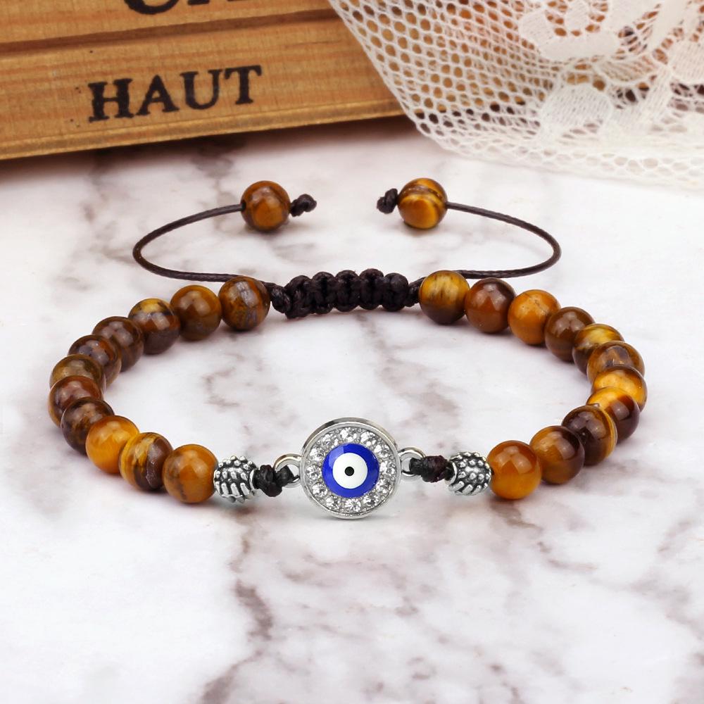 Handmade Ethnic-Style Demon Eye Beaded Bracelet
