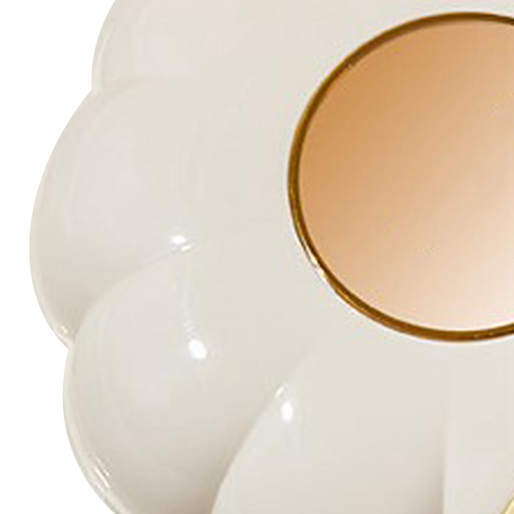 Fresh Keeping Bag Storage Box Creamy White Flower Shape Multifunctional Space Saving Plastic Wall