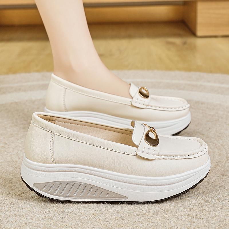 Women's 2025 Low-Cut Thick-Soled Woven Casual Shoes - Lightweight, Comfortable, Popular Model