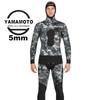Men 5mm Wetsuit Spearfishing Open Cell Neoprene Freedive Scauba Diving  Hoodie Camouflage  Blind Sewing Two Piece
