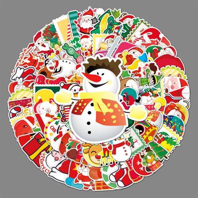 100 Christmas Crow Personality Cartoon Festival Children's Creative Goo Card DIY Skateboard Suitcase Stickers