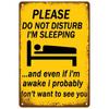 Bedroom Metal Signs Retro Metal Plate Posters Wall Art Mural Vintage Room Decoration Home Decor Items Tin Signs Aesthetic Men