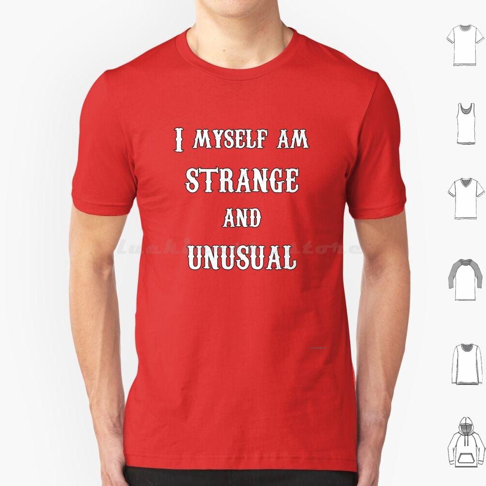 Strange And UnusualWhite Text T Shirt 6xl Cotton Cool Tee Strange And Unusual Strange Unusual Lydia Lydia Deetz Beetle Ghost
