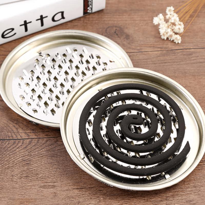 

Lidless Stainless Steel Mosquito Coil Holder Ash Tray
