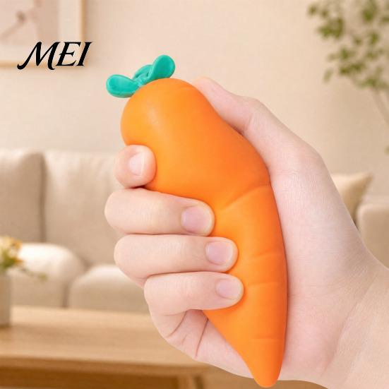 Hand Relaxation Toy 1/2Pcs Fake Carrot Stress Relief Toy, Realistic Giant Squeeze for Kids Adults, Soft Simulated Vegetable Anxiety Reduction