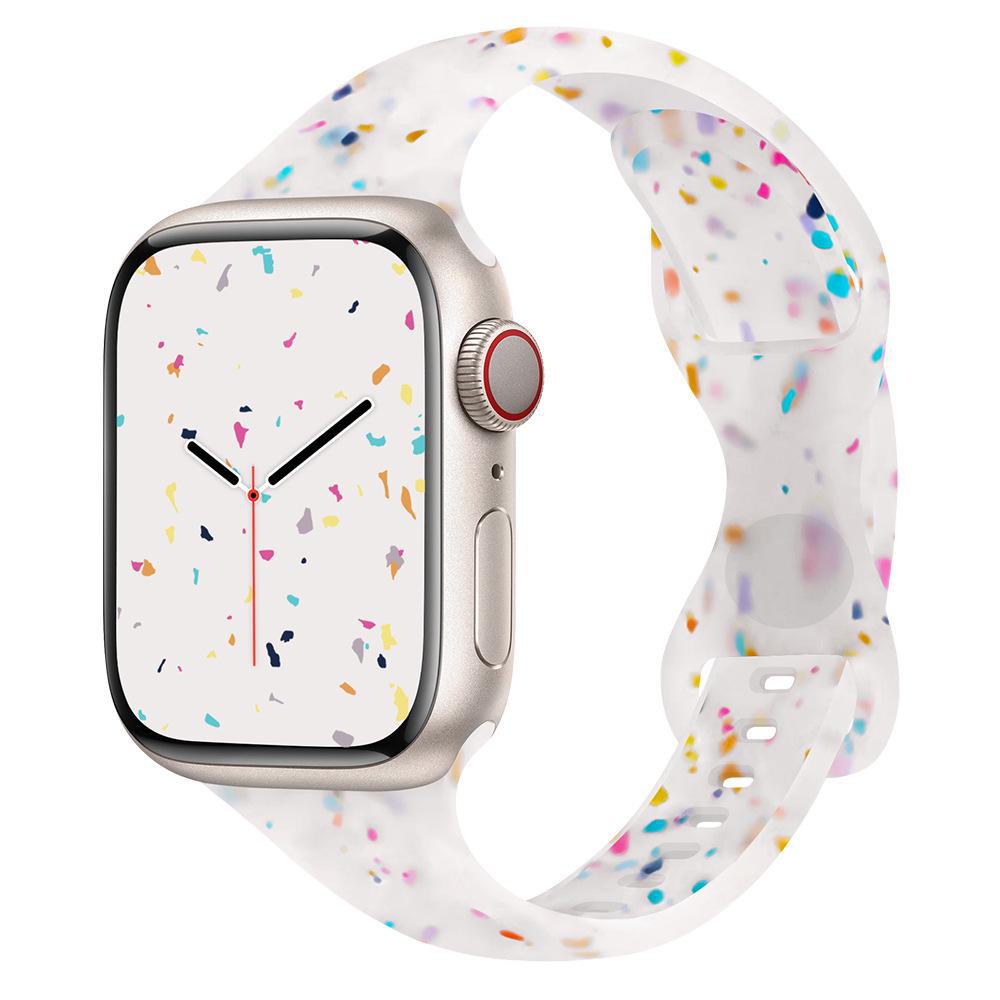 

Силиконовый ремешок Cross-Border Confetti с тонкой застежкой-бабочкой для Apple Watch Series 10/9 42/44/45/46/49mm