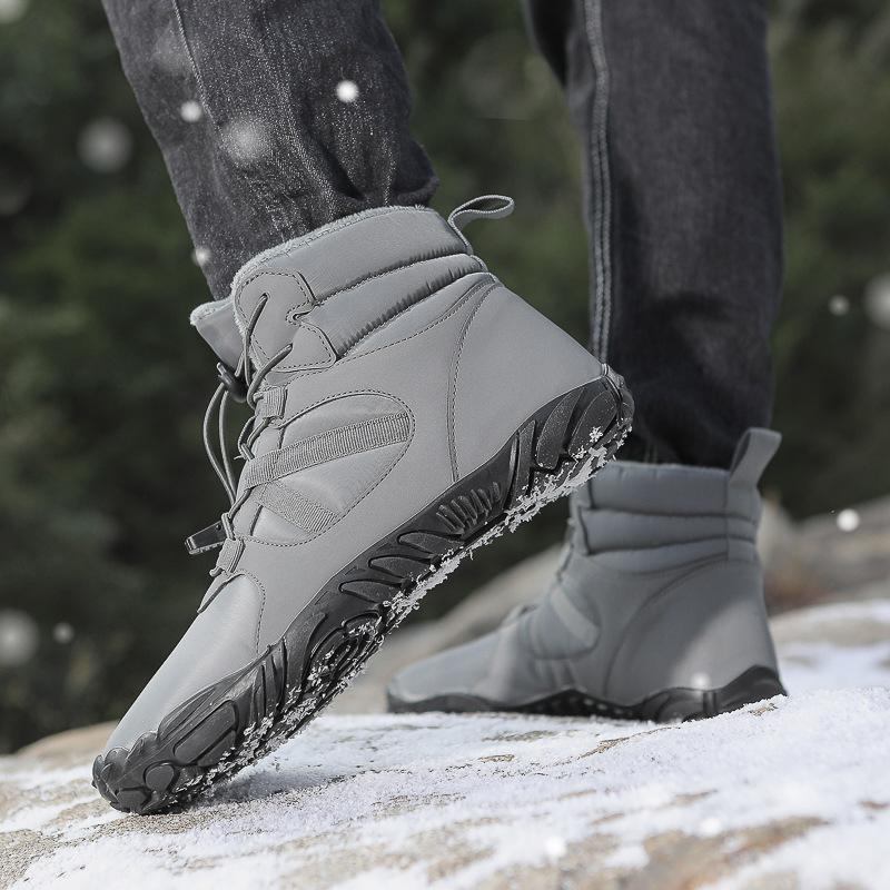 Outdoor snow boots men's autumn and winter new casual hiking non-slip waterproof velvet thermal cotton shoes women's thick soles