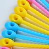 10 Pcs Plastic Food Grade Silicone Bag Ties Zip Ties Self-locking Tie Shoes Bag Label Tag Food Bag Sealing Clamp Random Color