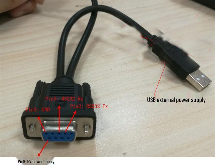 IP65 Dustproof 2D & 1D Barcode Scanner with RS232 Serial Port Cable