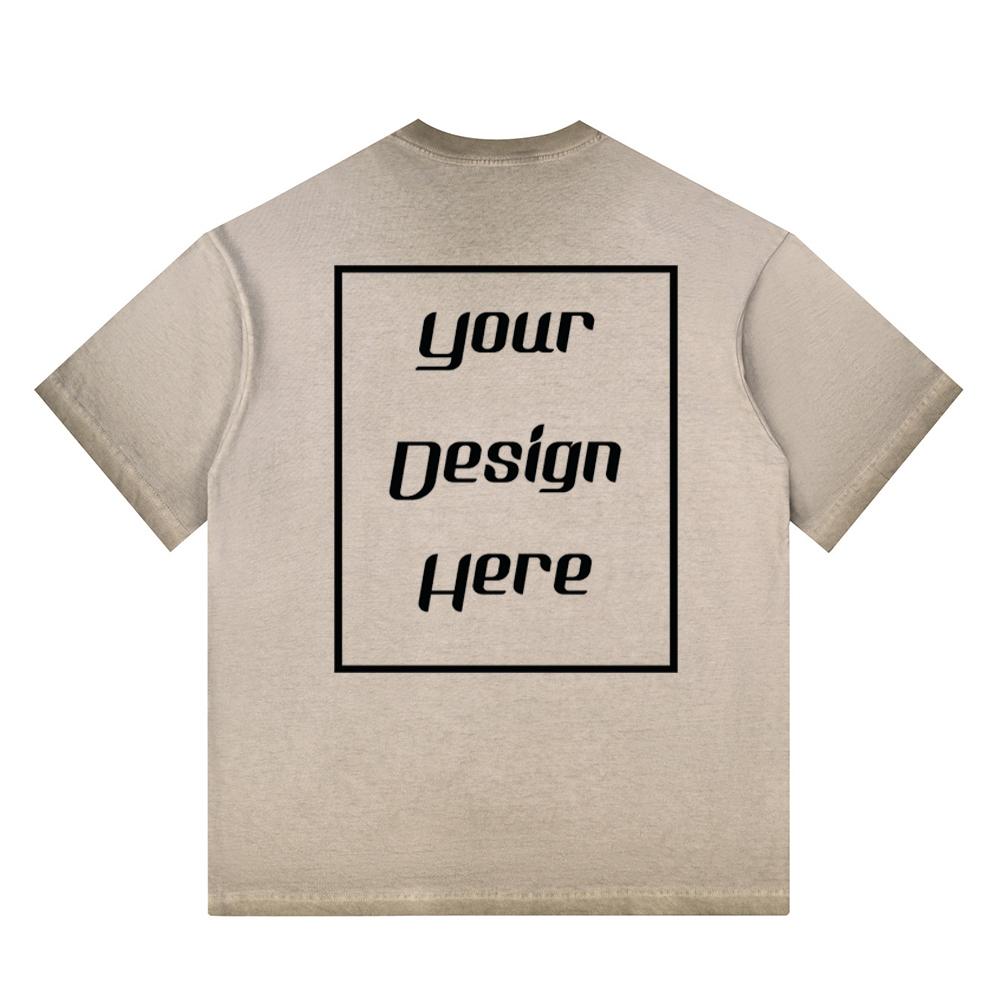 

230 г/м² 100% хлопок Мужская Женская Ретро Футболка Индивидуальный Узор Принт Большой Размер Уличная Одежда С Заниженной Спиной Повседневная О-Образным Вырезом Короткие Рукава Унисекс Футболка M