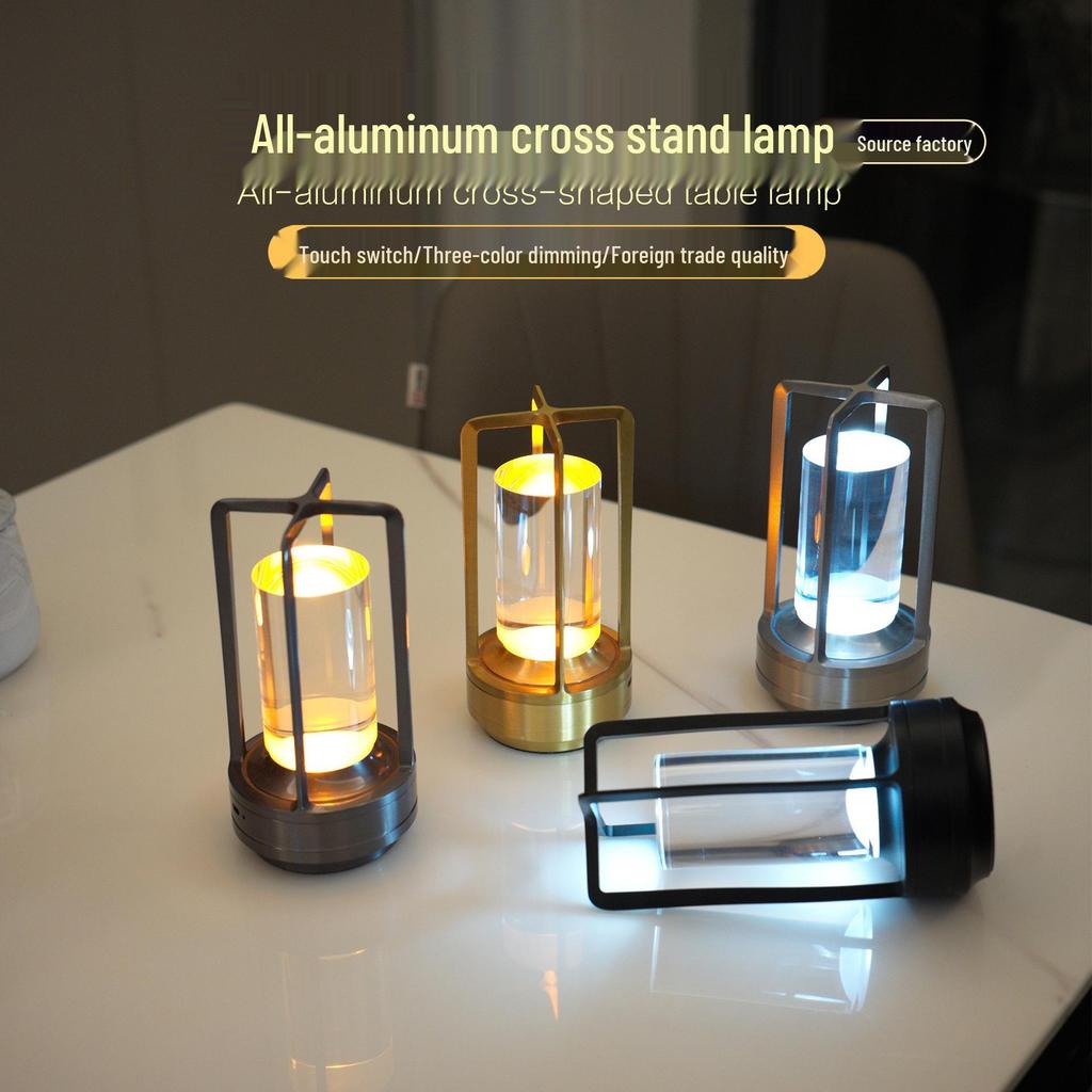 Cross-Border Full Aluminum LED Charging Desk Lamp: Touch Bar Table Lamp for Hotels and Bedrooms
