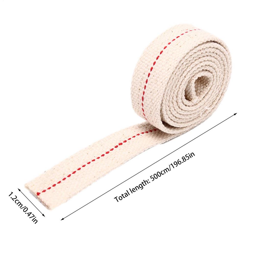 5Meter/Roll Kerosene Lamp Wick Braided Cotton Flat Oil Lamp Lanterns Cotton Wicks Handmade Portable Horse Lamp Supplies