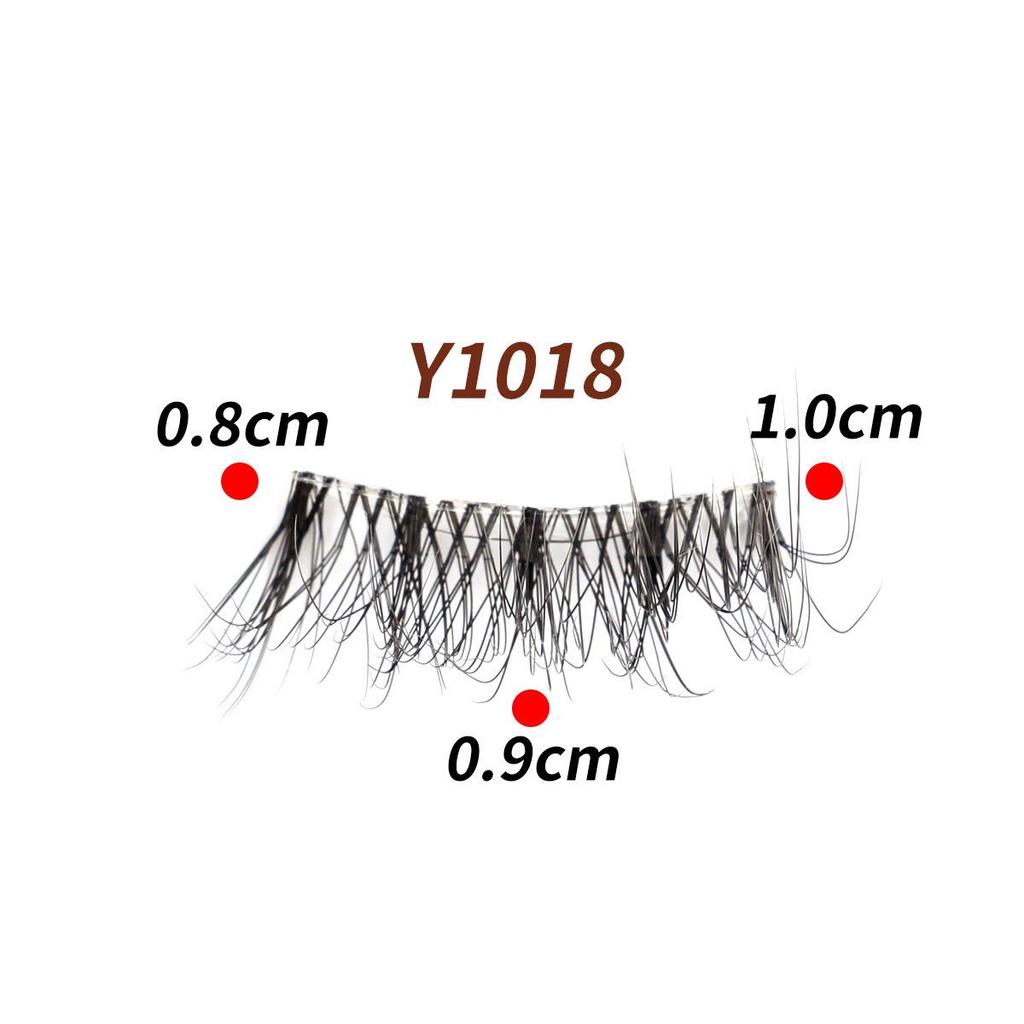 10 Pairs Transparent Band Half Eye Cat Eye False Eyelashes - 3D Layered, Natural, Thickening & Lengthening