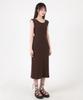 Catharsis Knitting Tank Tab Backless Long Dress Brown One Size