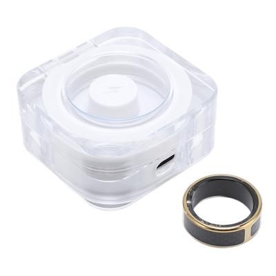 Smart Ring Stainless Steel IP68 Water Resistant Display Touch Function Multiple Sports Modes Fitness