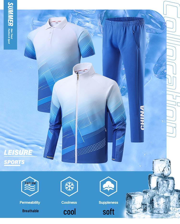 Chinese Team Sports Uniform Set for Student Training and Performances