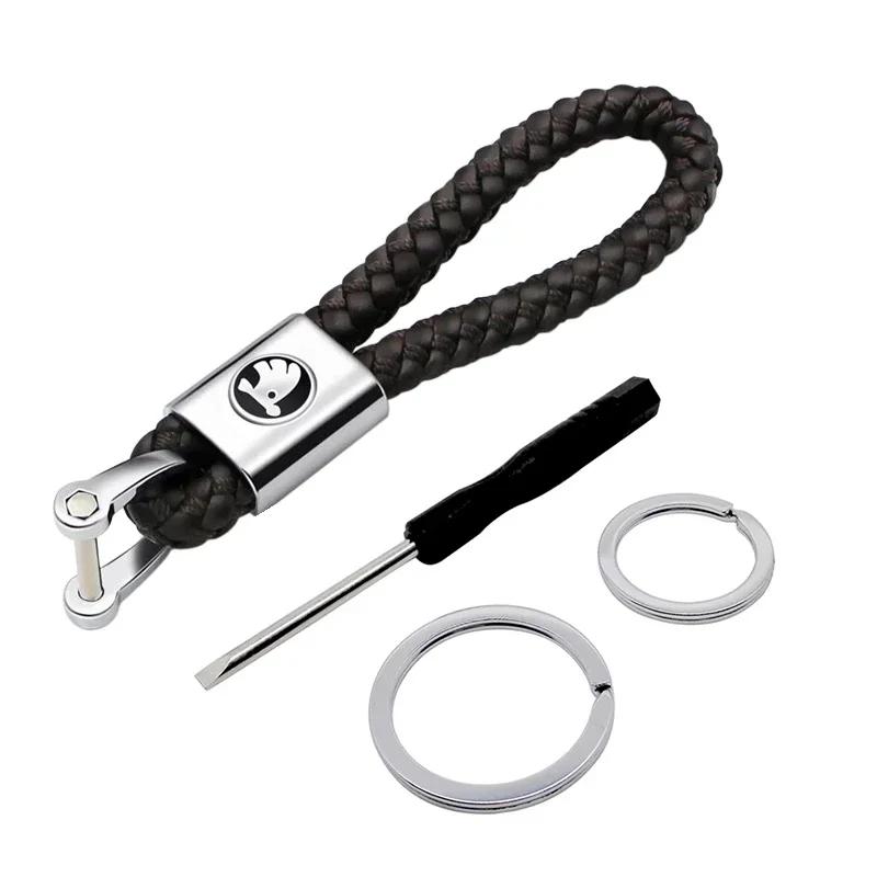 2025 New Key Buckle Chain for Skoda Logo Superb Kamiq Yeti Karoq Tour RS Fabia 2 1 Rapid Kodiaq Octavia 2 A7 Alloy Keyring Car D