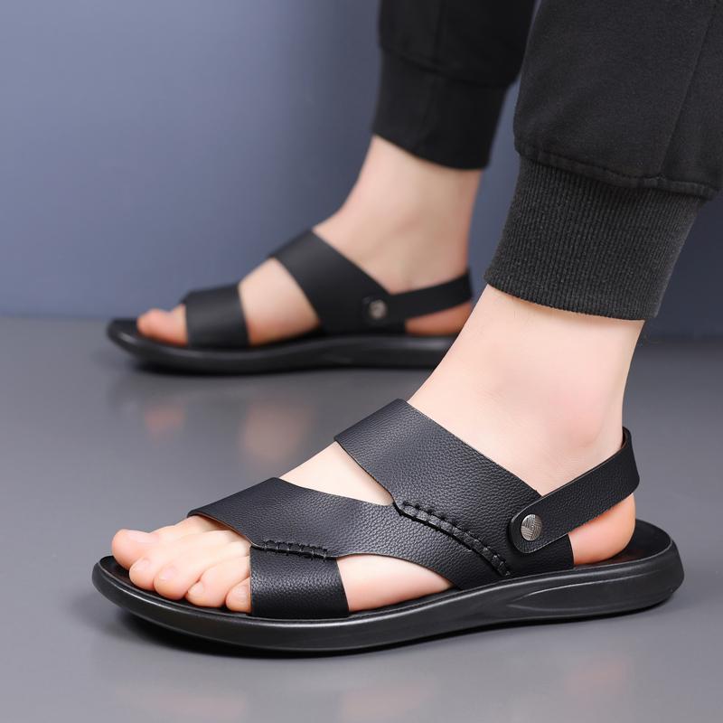 Summer Men's Business Sandals Massage Sole Men's Leather Sandals Outdoor Beach Sandals Factory Direct Sales designer sandals