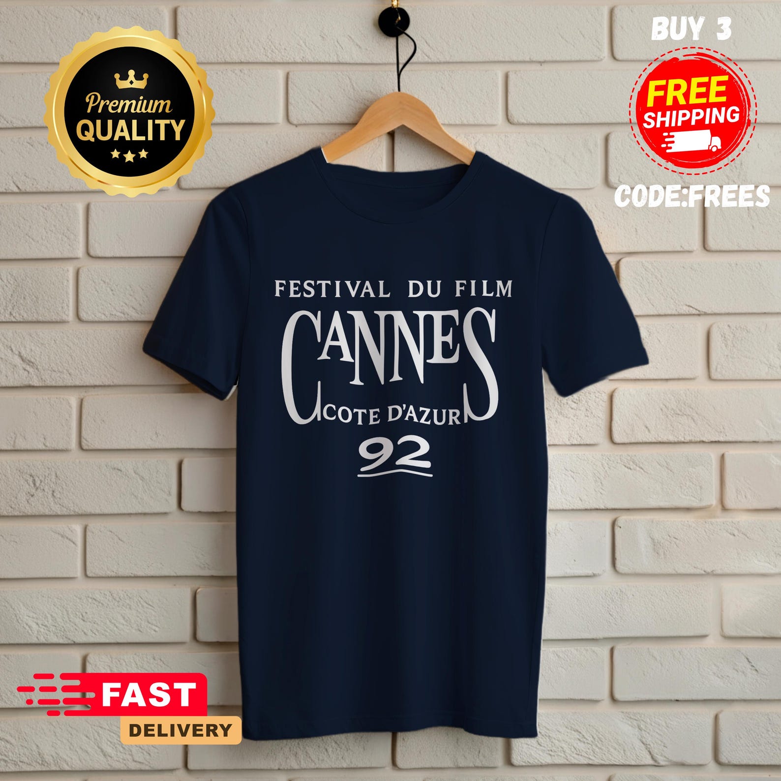 Cannes Film Festival  92 Shirt, Vintage Style Cote d Azur Shirt, Joe Pesci T-Shirt, Festival du film T-Shirt, Vintage Film Festival Shirt 3XL