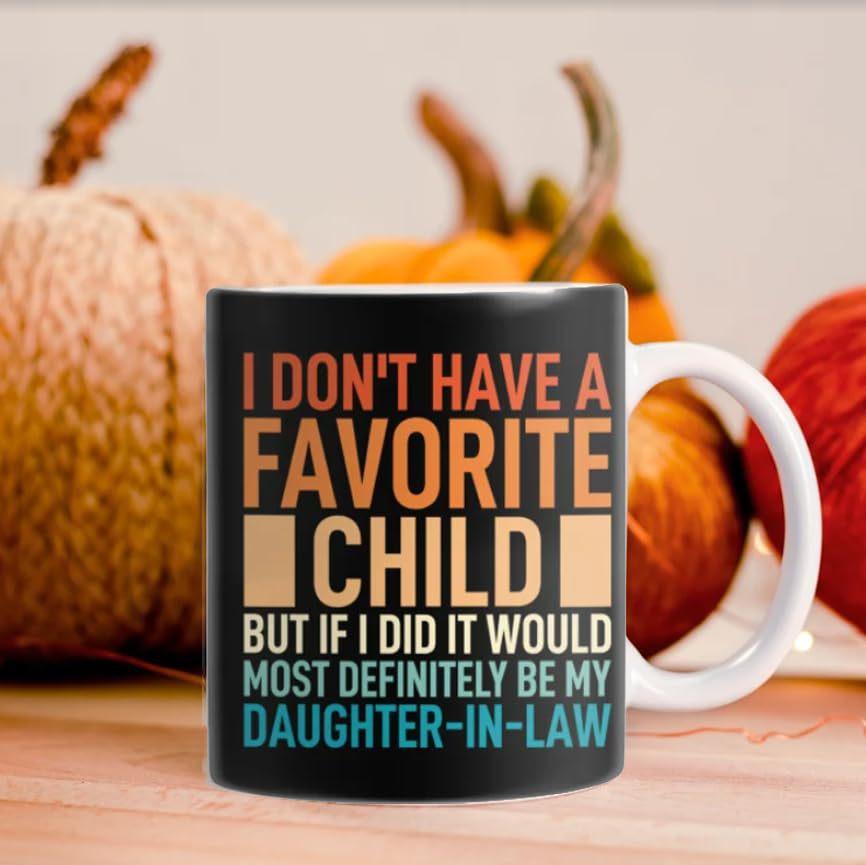 

New Daughter Son In Law Ceramic Coffee Mug Water Cup Favorite Child 301-400ml білий