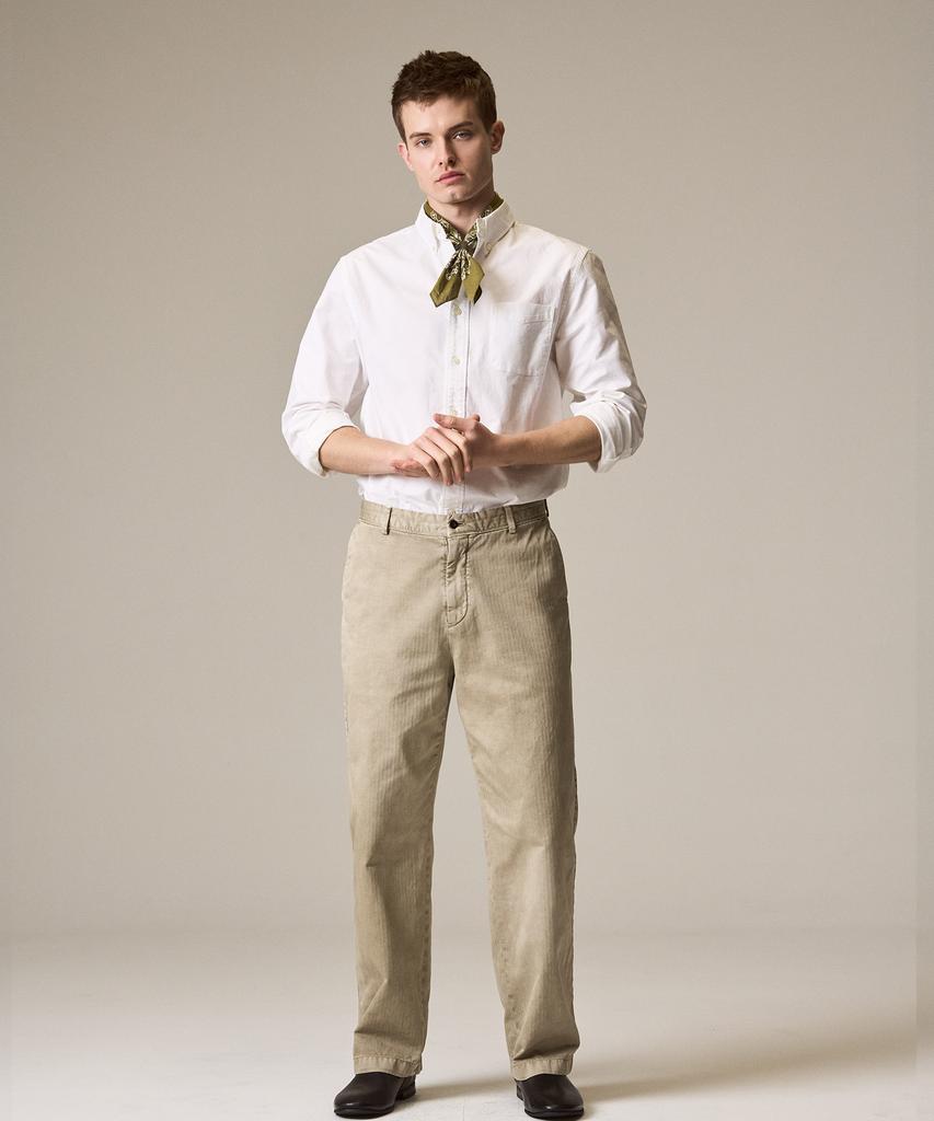Laijeuaenbillou Garment-Dyed 302St Hbt Chino Pants Olive