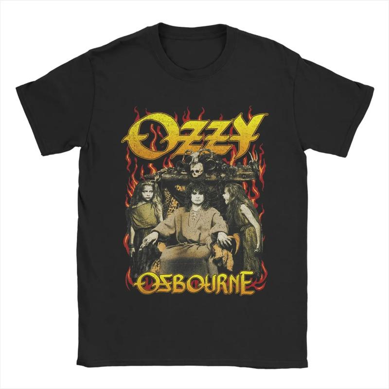 Camiseta De Verano De Heavy Metal Rock Ozzy Osbourne Red Fla S