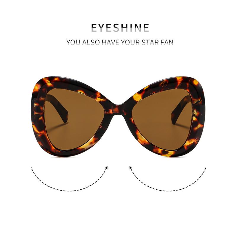 Women's sunglasses, fashionable large-frame butterfly sunglasses