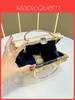 Damen Abendtasche mit großer Kapazität, mit Kette und Diamantakzenten für Ausgehen und formelle Anlässe