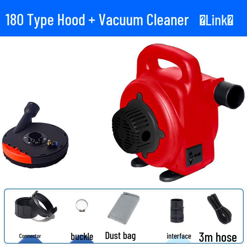 Dustproof Cover for Angle Grinder - Protective Polishing Vacuum Cover for Stone Concrete, Fits 100/125 Type Hand Grinders.