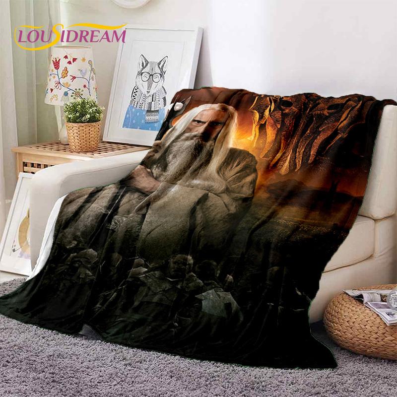 L-Lord of The Rings H-Hobbit Movie Soft Blankets,Keep Warm Throw Blanket Comfortable Blanket for Picnic Beds Sofa Home Bedroom