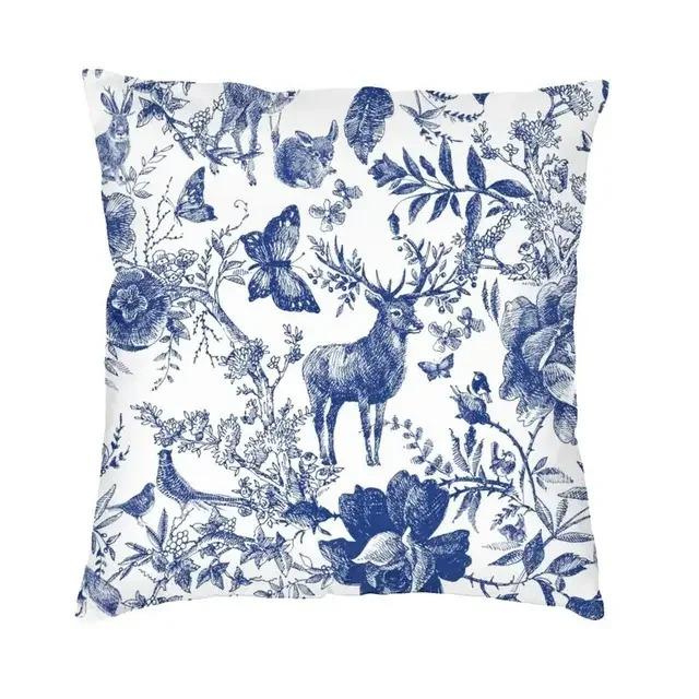 Home Decor Vintage Country Scenes Printed Pillow Covers Pattern Cushion Cover Suitable for Sofa Bedroom Car Pillow Cover