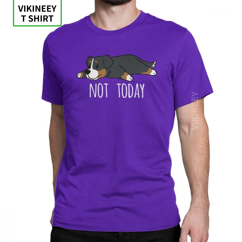 Unisexs Funny Not Today Bernese Mountain Dog Tshirts Vintage Crewneck Short Sleeve Clothes 100 Cotton Tees Original T Shirt