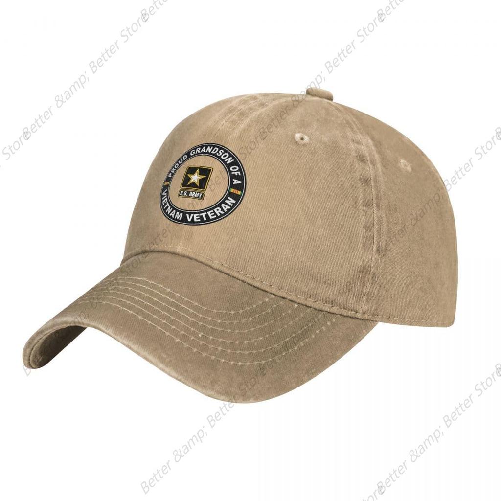 Proud Grandson of A Vietnam Veteran Flag Baseball Caps Denim Hats Fisherman's hat Knitted Hat
